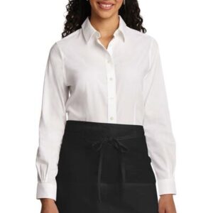 a706 easy care half bistro apron with stain release