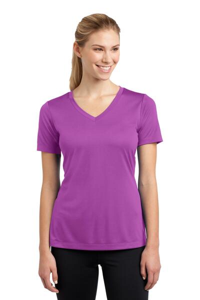lst353 v neck women posicharge polyester