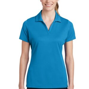 lst640 ladies posicharge racermesh polo